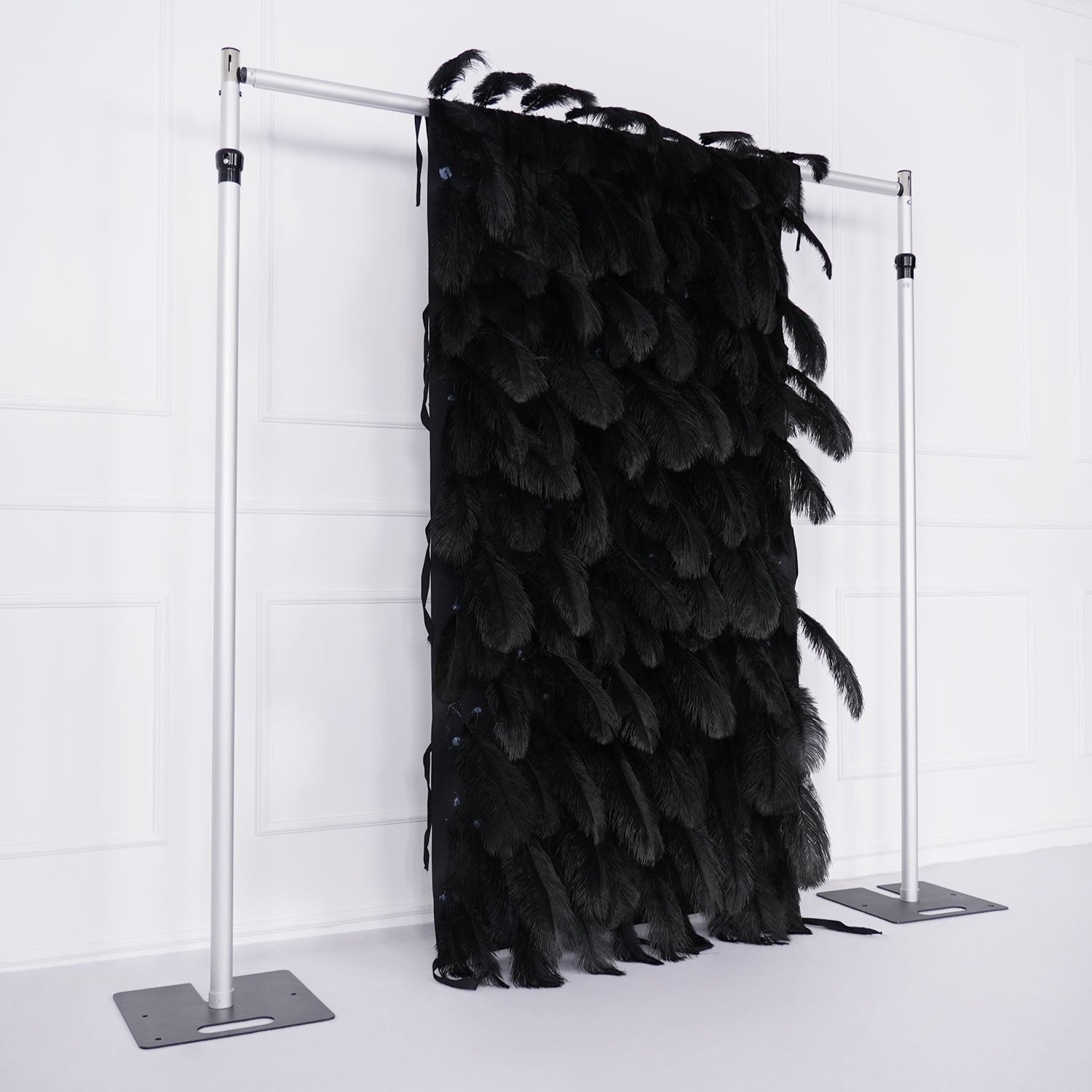 Uflower Artificial Black 5D Flower Wall Wedding Backdrop Deco Birthday Party